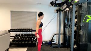 Stepped Back Cross Cable Tricep Pressdown