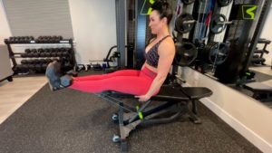 Banded Dumbbell Leg Extension