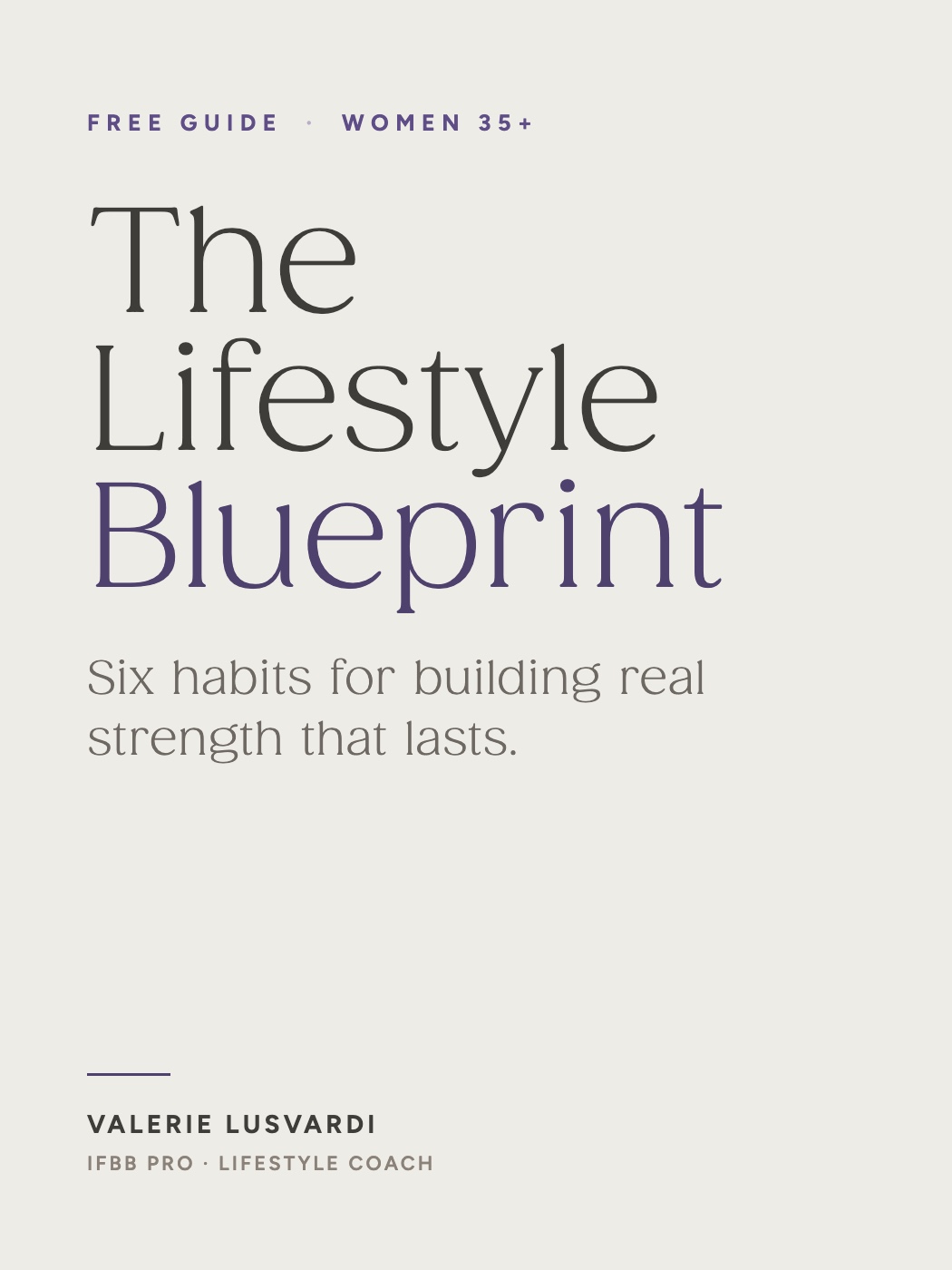 The Lifestyle Blueprint guide cover
